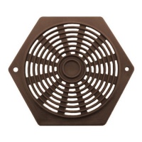 Hexagon Air Vent 2-5/8'' Brown